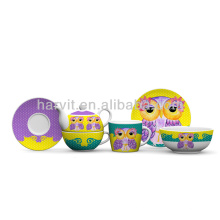 Set de desayuno de porcelana de búho para niños